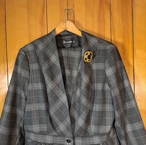 Gray Plaid Blazer